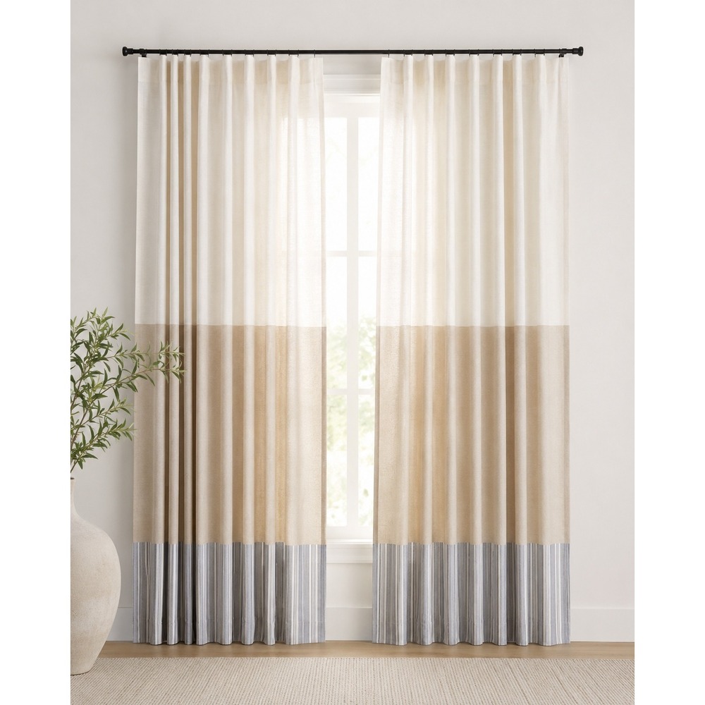 New IKEA BINDVIDE 4 Curtain Panels Tri-Color 57x98 Discontinued‎ 2 Sets